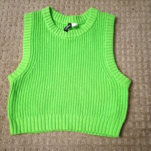 Divided H&M Crop Crew Neck Sweater Vest